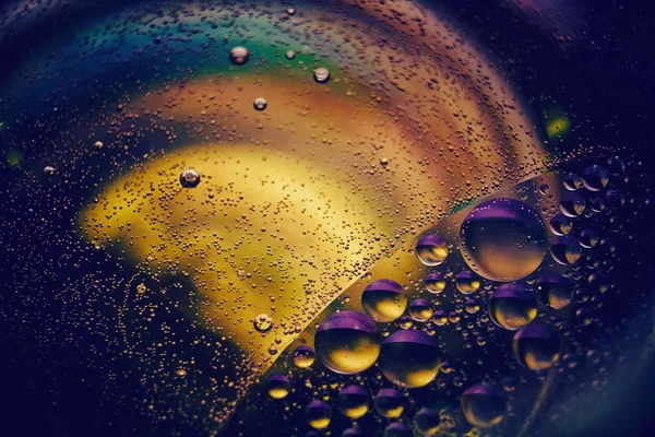 Colored bubbles in water