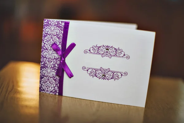 Wedding invitation card. Serenity wedding invitations. Postcard lilac, it is possible to write the text.