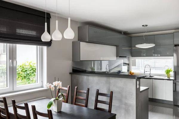 Dining area and kitchen combined