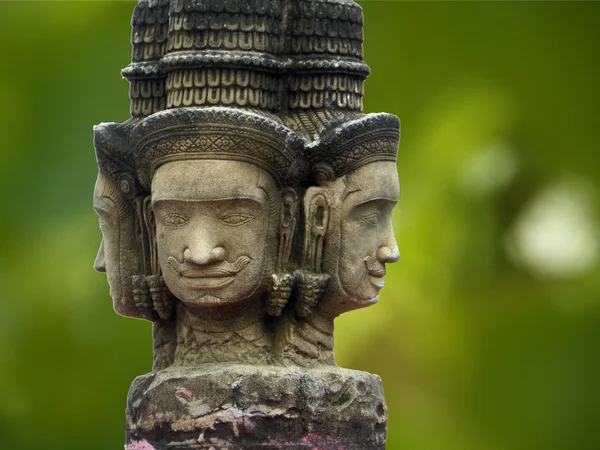 Brahma head status religion art and green blur backgroung