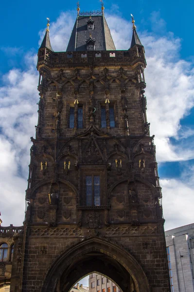 The Gothic Powder Tower in the Old Town  Prague