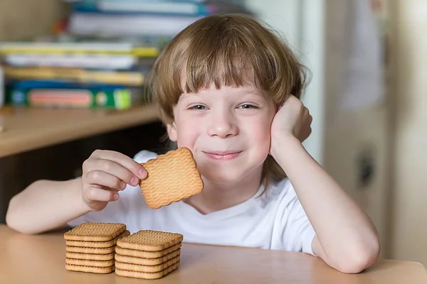 Child eating cookies