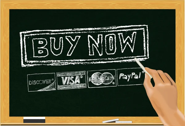 Buy Now Payment Button Chalk Drawing