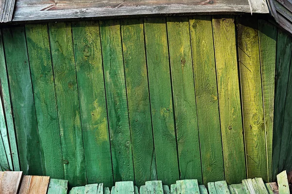Frame background of green colored boards