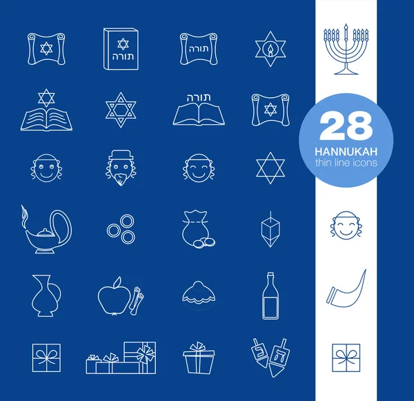 Jewish church traditional religious symbols outline icons set isolated vector illustration