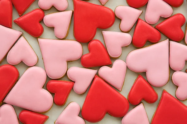 Heart cookies colorful pattern