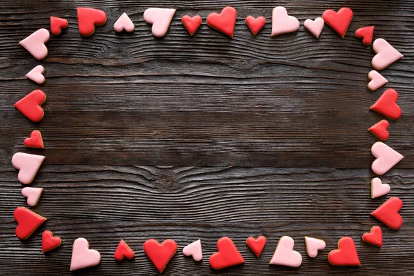 Frame heart cookies