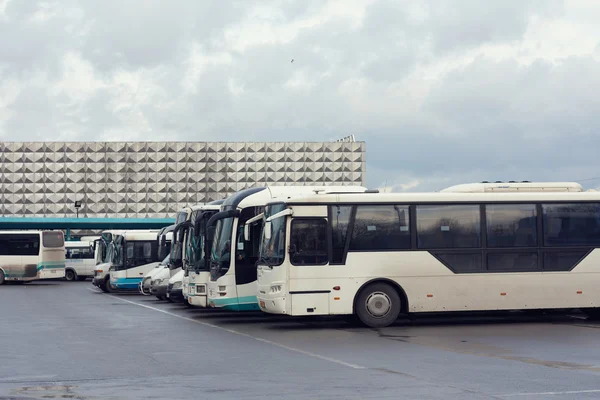 The bus station, a lot of cars.