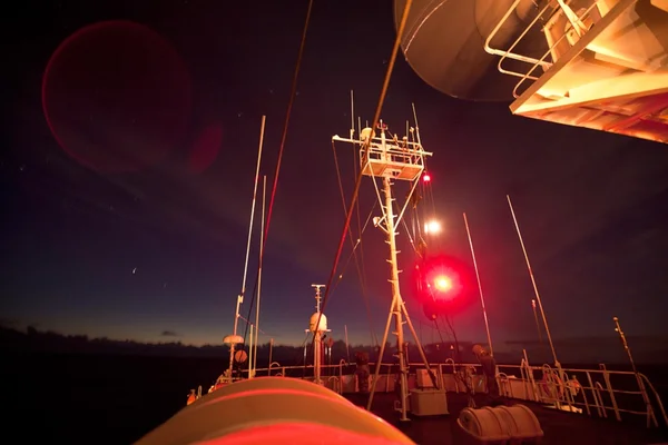 Sea night sky from the deck of the ship