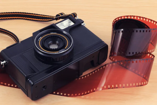 Old camera, vintage camera films popular in the past.