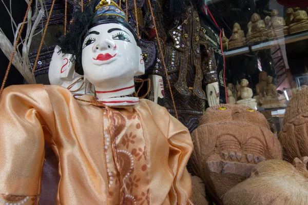 String Burmese puppet, Myanmar tradition dolls in Myanmar souvenir shop.