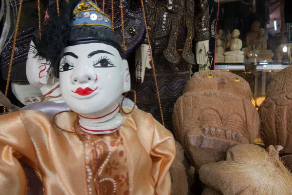 String Burmese puppet, Myanmar tradition dolls in Myanmar souvenir shop.