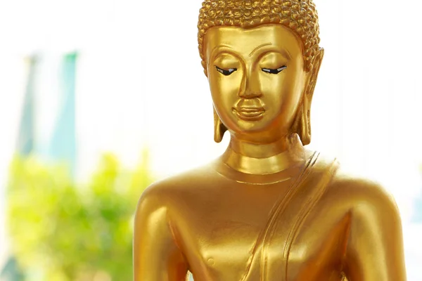 Buddha statues , Face of gold buddha, Close up face of gold buddha, Thailand ,Asia.