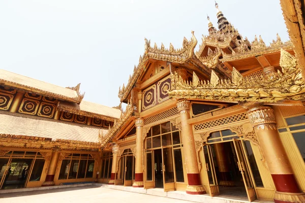 The palace of the king in Myanmar in the past. Kambawzathardi golden palace. Kambodza Thadi Palace, Kanbawzathadi Palace in Bago, Myanmar.