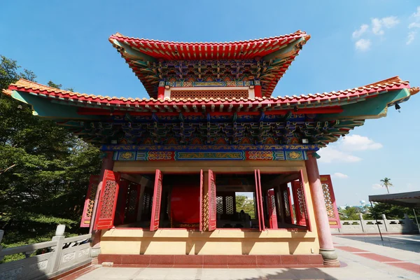 Tower of Chinese temple\'s curved roof