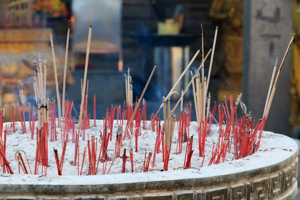 Joss sticks with a lot of smoke, Burning incense in Thai-Chinese Mixed Temple