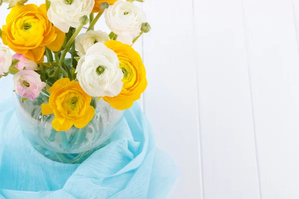 Bouquet of yellow and white ranunculus