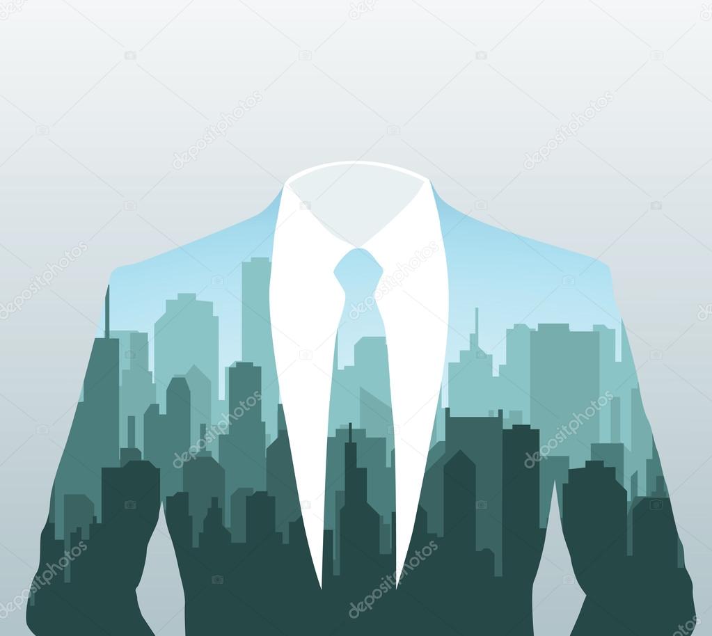 Vector silhouette of businessman Vector silhouette of businessman