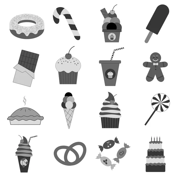 Food dessert icons set