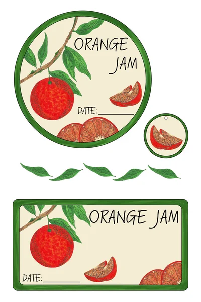 Label orange jam