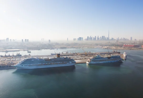 United Arab Emirates, Dubai, 03/12/2015, Dubai cruise port terminal, port rashid. Cruise ships docking.