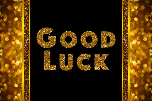 Good luck word on rose gold bokeh abstract background