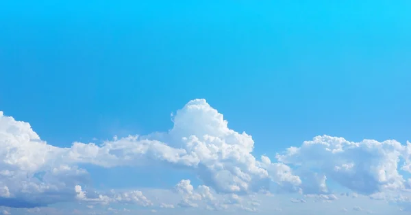 Bright blue gradient filter sky and clouds for background