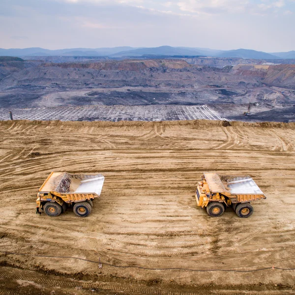 Big yellow mining truck