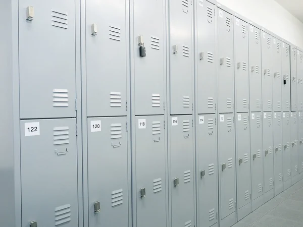 Generic numbered row of lockers in a change room