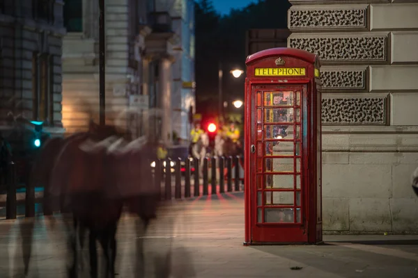 Red telephone booth in uk