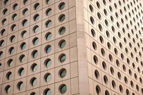 Round windows on a large building
