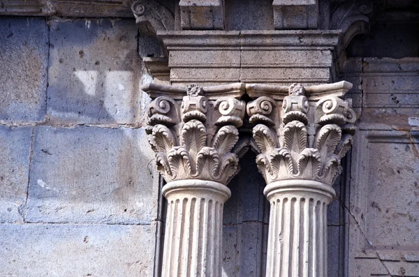Two antique Corinthian columns