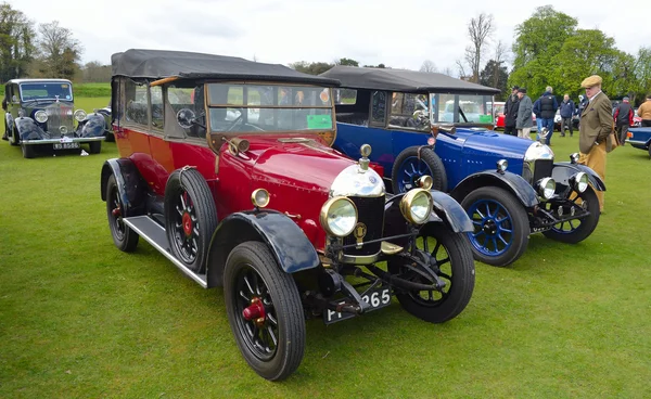 Two Vintage Morris Cowley motor cars.