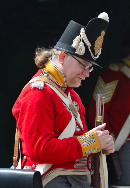 Infantry man in Napoleonic uniform of British Infantry of the line.