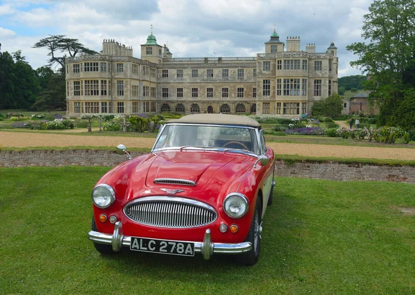 Classic Austin Healey 3000 MkII in a vintage car show at Audley End House.