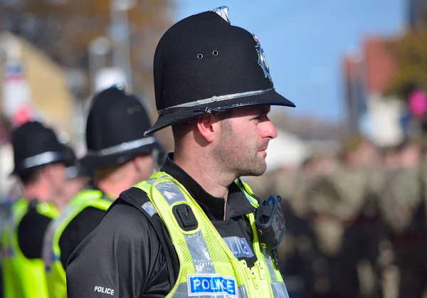 British Police on duty in numbers