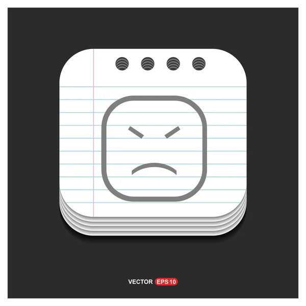 Angry face smiley icon