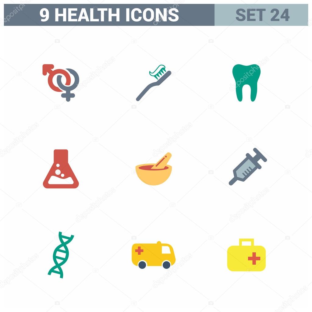 9 application Medical icons set. 9 application Medical icons set.