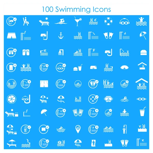 Swimming icons Signs