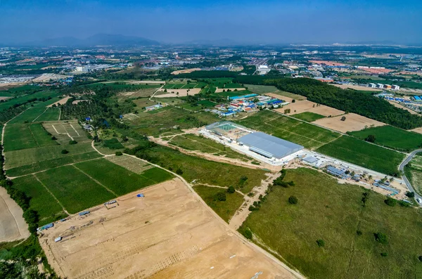 Farming and industrial estate Aerial photo