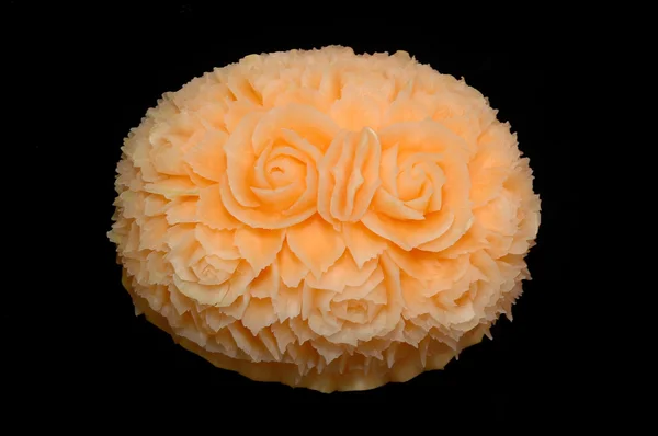 Cantaloupe carving display