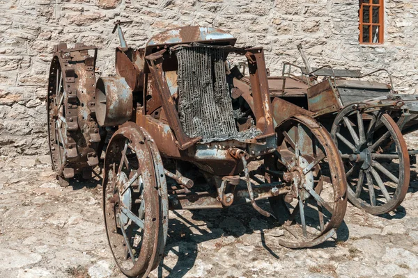 Antique rusty tractor