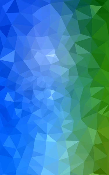 Multicolor green, blue polygonal design pattern, which consist of triangles and gradient in origami style.