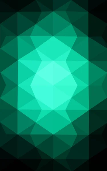 Dark green polygonal design pattern, which consist of triangles and gradient in origami style.