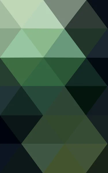 Dark green polygonal design pattern, which consist of triangles and gradient in origami style.