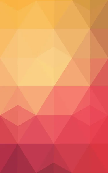 Multicolor red, yellow, orange polygonal design pattern, which consist of triangles and gradient in origami style.