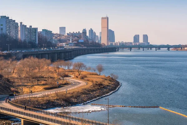 Korea,Han river in Seoul , South Korea city skyline