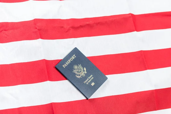 American flag with American Passports