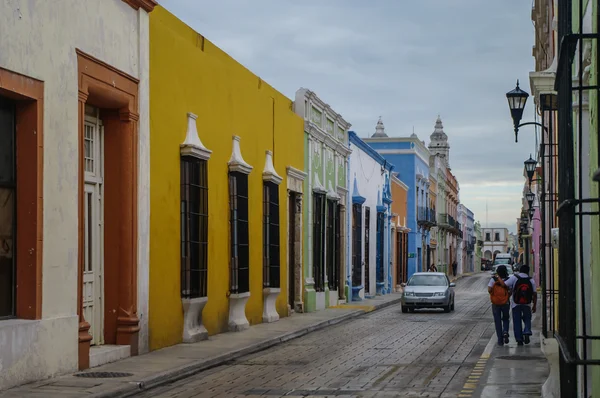 CAMPECHE, MEXICO -  01 january 2010: downtown street with typica