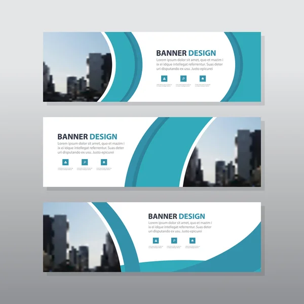 Blue curve abstract corporate business banner template, horizontal advertising business banner layout template flat design set , clean abstract cover header background for website design